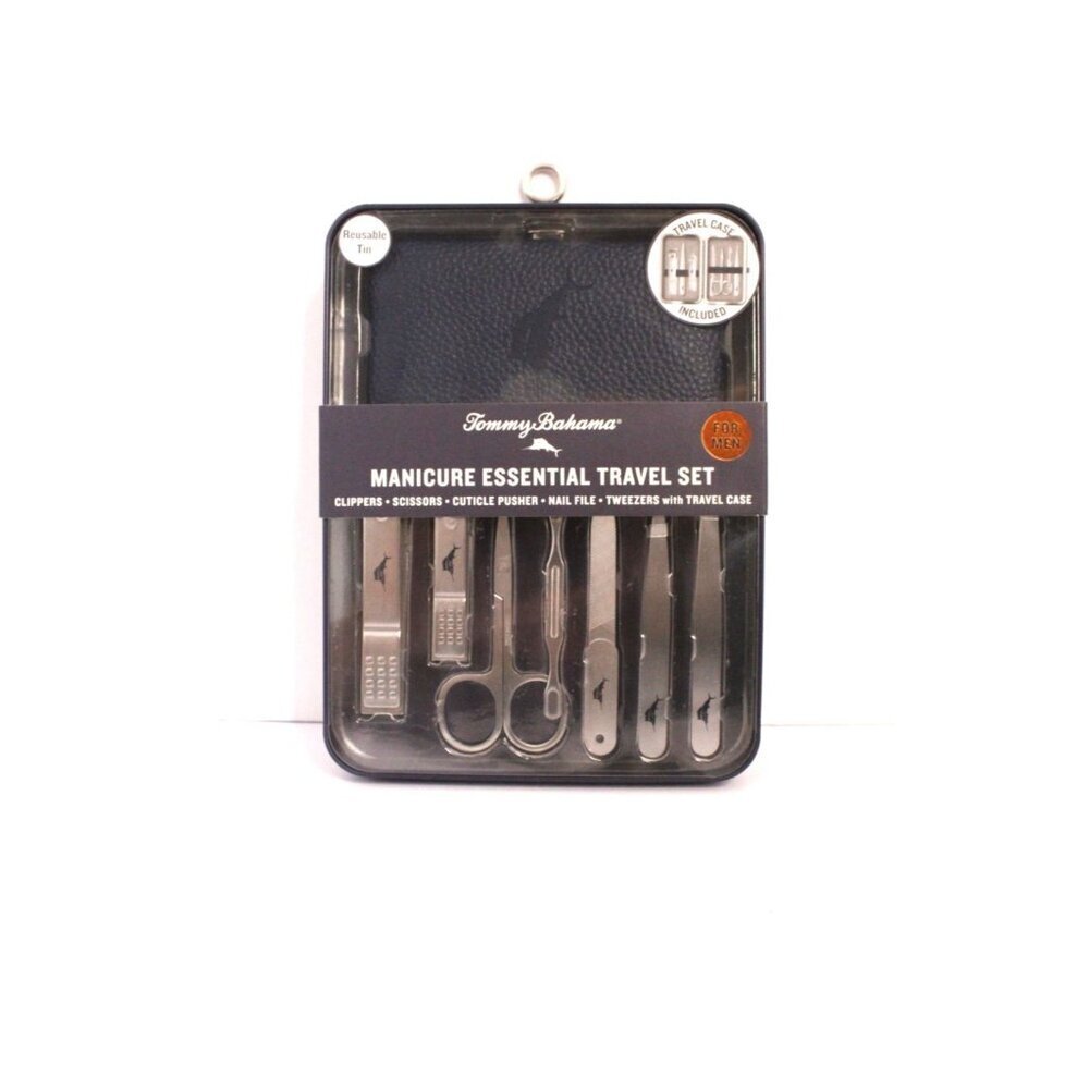 Tommy Bahama Travel Nail Set Nail Care Fingernail, Toe Clipper, Scissors New